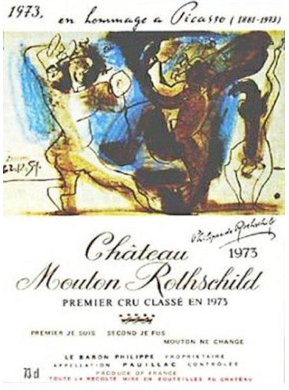 Rótulo M. Rothschild ilustrado por Pablo Picasso